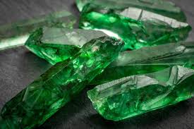 green crystals