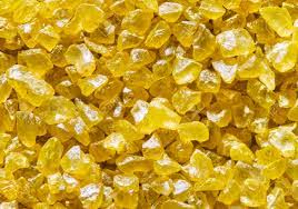 yellow crystals