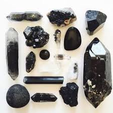 black crystals