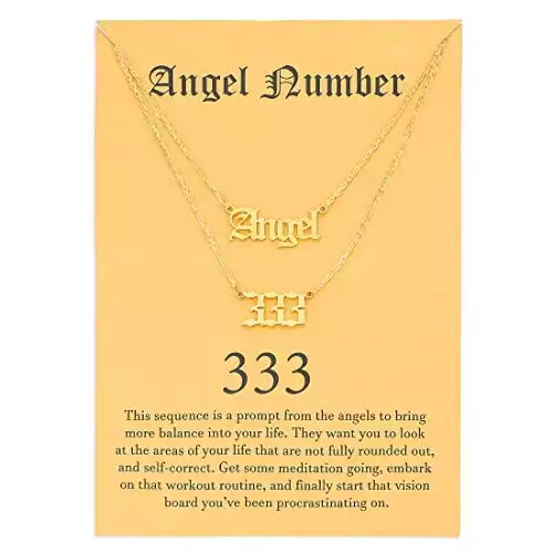 Angel Number 333 Gold Plated Necklace
