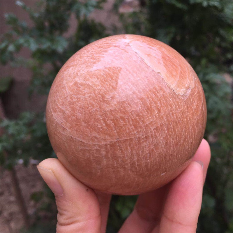 single peach moonstone ball
